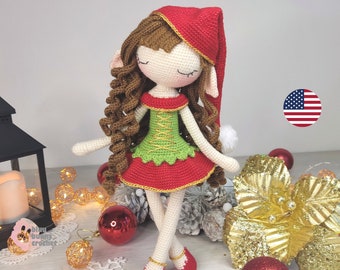 Elf Crochet Doll Pattern: Amigurumi Christmas Elf tutorial