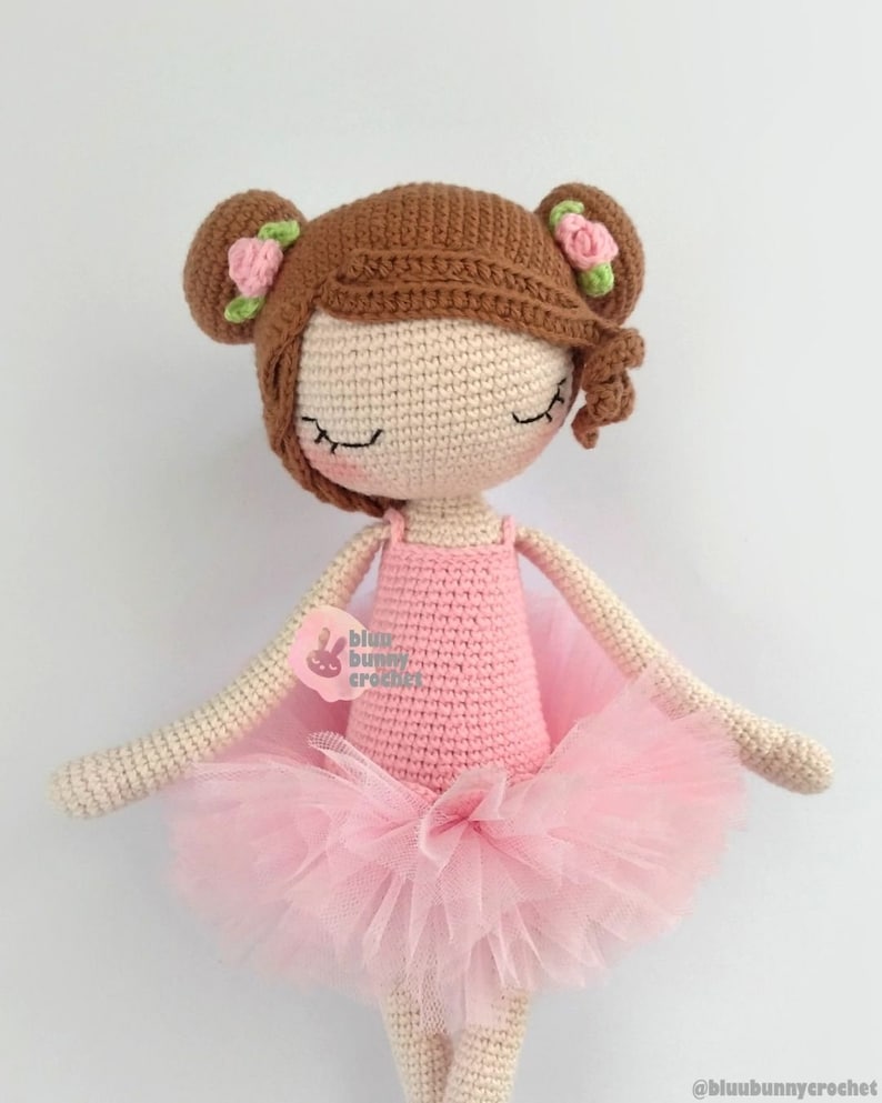 Ballerina Crochet Doll Pattern ENG PT 145 Inches 37cm Etsy