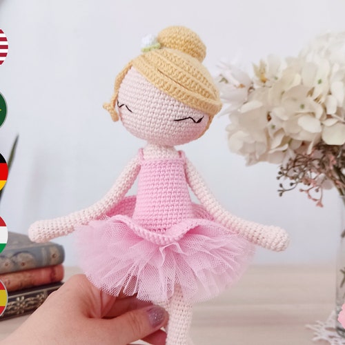 Crochet Doll Pattern Amigurumi Ballerina Doll With Tutu and - Etsy