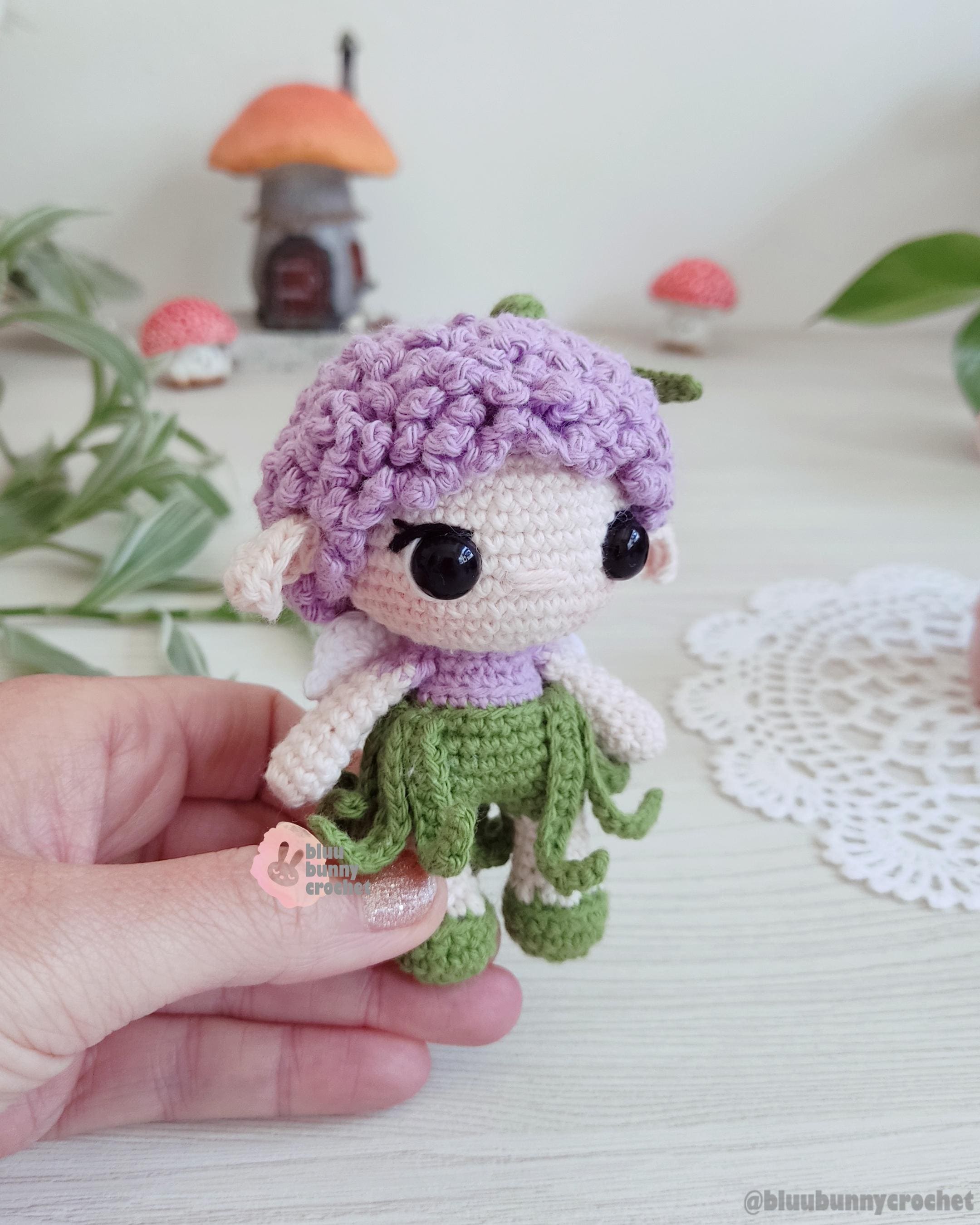 Mini Flower Fairy Crochet Pattern: Lavender Amigurumi Doll (PDF