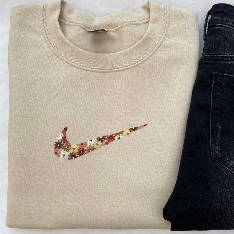 Floral Hand Embroidered Sweatshirt 