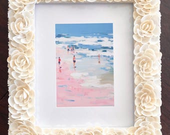 Seashell Picture Frame, Seashell Art, Decorative Shell Frame, Shell Art, Coastal Art, Coastal Collectables, Sea Art, Home Decorations,