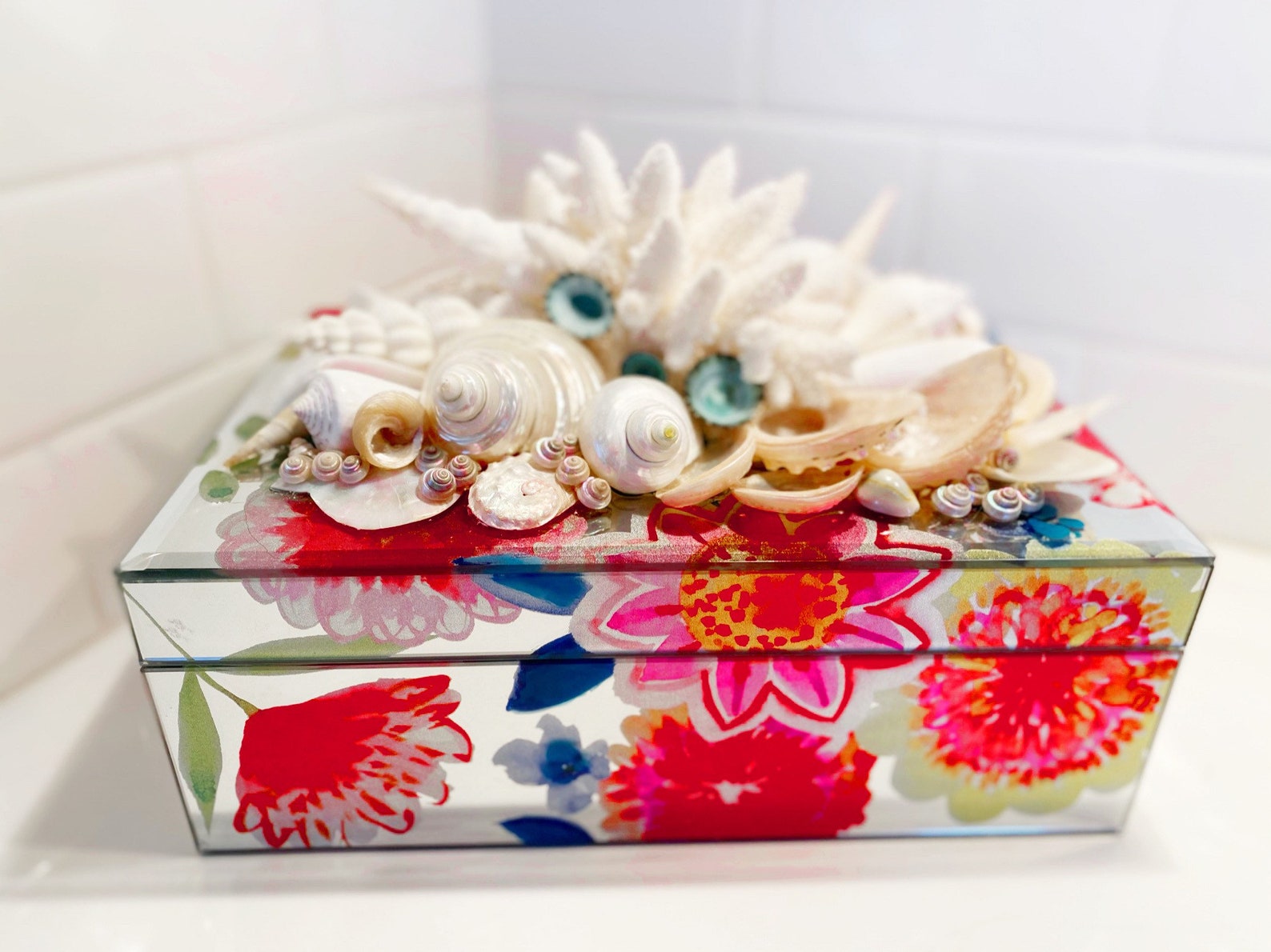 Custom Seashell Jewelry Box Seashell Art Decorative Box Etsy
