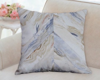 ROMAS Marble Chevron Artistic Designer Cushion Pillow Unique 14' by 14' and 18' by 18'