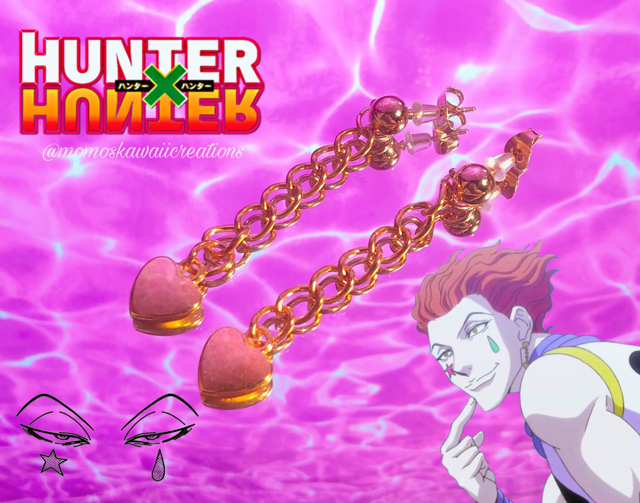 Hunter X Hunter Hisoka Anime Inspired Gold Chained Heart - Etsy Ireland