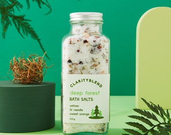 Deep Forest Bath Salts, 100% Pure & Natural, Pamper Gift For Women, Christmas gift, Home spa gift, Relaxing Gift, Magnesium Epsom salts