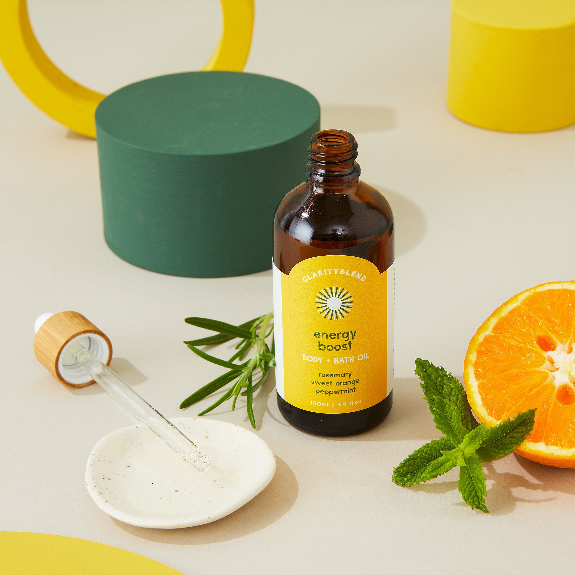 Aromatherapy Body Massage Oil With Rosemary, Sweet Orange, Peppermint ...