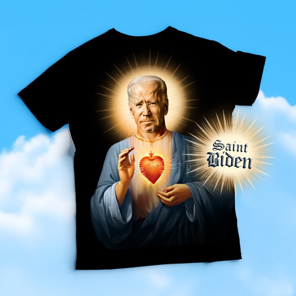 T-shirt bougie de prière Saint Joe Biden, parodie, dévotion, nouveauté, politique, démocrate, libéral, Joe Biden 2024 T-shirt drôle cadeau 2024