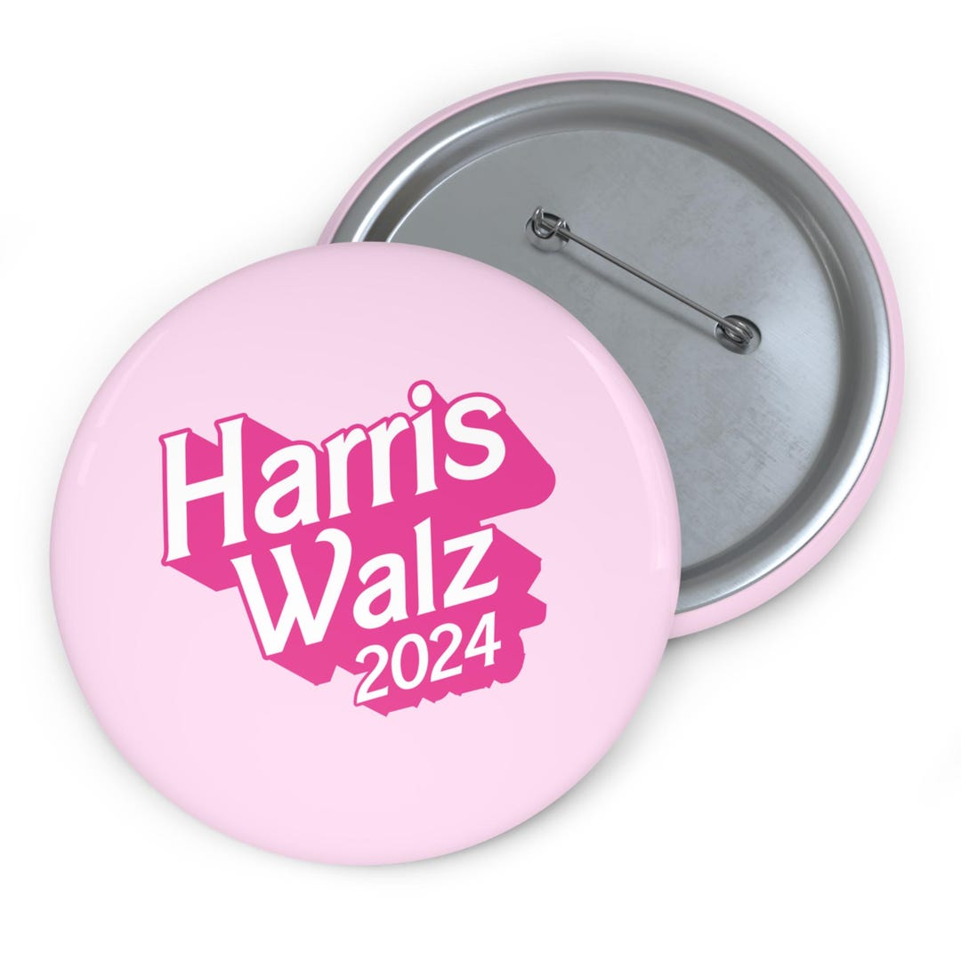 Harris Walz 2024 Pink Design Custom Pin Buttons - Etsy