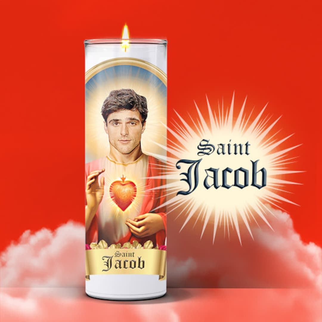 Saint Jacob Elordi Prayer Candle Sticker, Parody, Devotional, Novelty