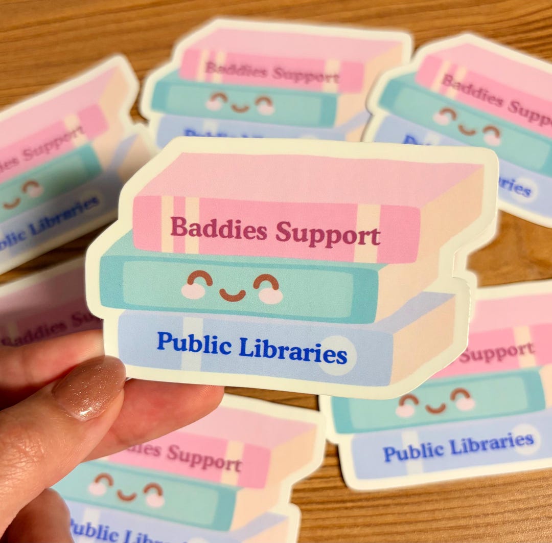 Public Library Sticker, for Bookworms, Library Sticker, Cute, Book ...