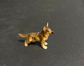 Vintage Bone China Miniature German Shepherd figurine