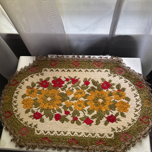 Handmade Vintage Belgian Tapestry table mat