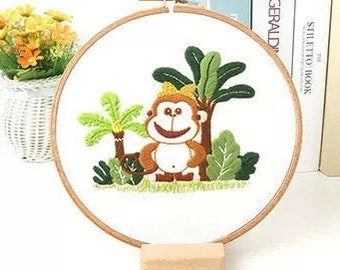 DIY Embroidery Kit beginner, Beginner Embroidery kit, Modern embroidery kit cross stitch, Hand Embroidery Kit, Needlepoint, DIY Craft Kit