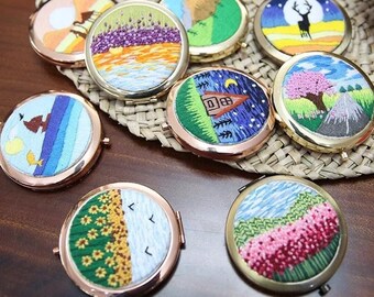 DIY-borduurpakket beginner, spiegelborduurpakket, borduurpakket beginners kruissteek, handborduurpakket, borduurpakket, borduurpakket, doe-het-zelfpakket