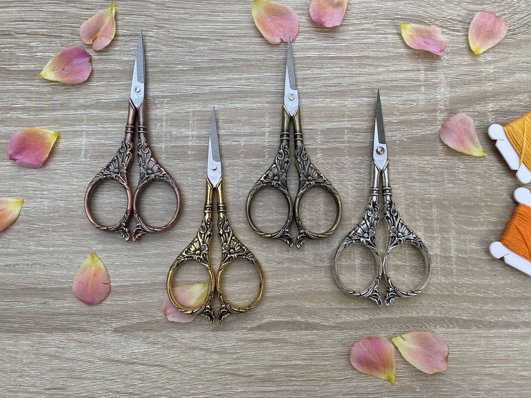Embroidery Scissors, Plum Blossom Scissors, Floral Embroidery Scissors ...