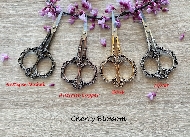 Embroidery Scissors, Cherry Blossom Scissors, Floral Embroidery ...