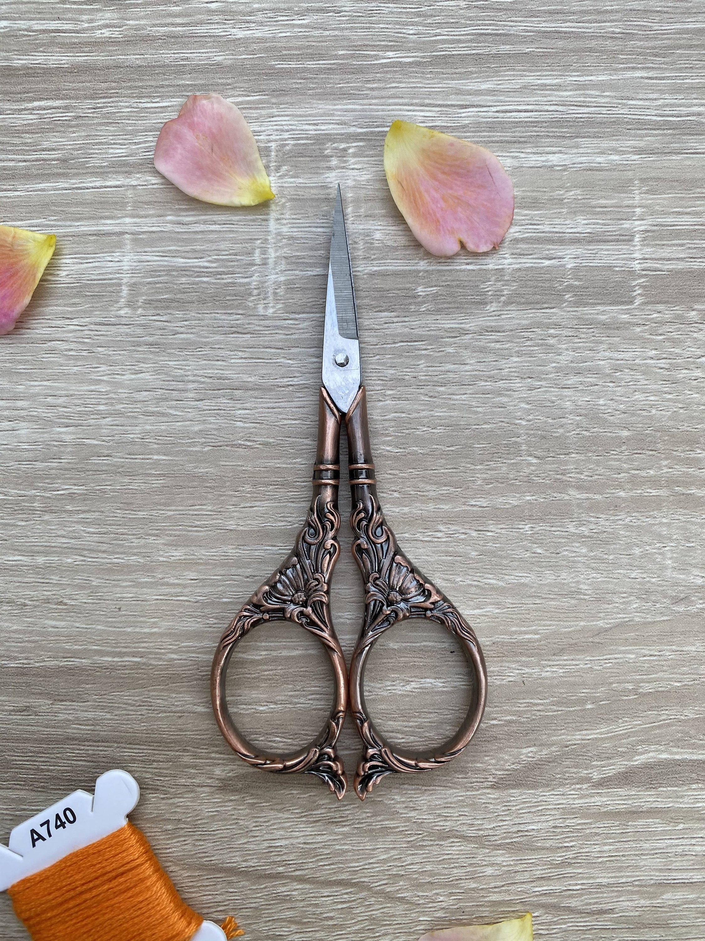 Embroidery Scissors, Plum Blossom Scissors, Floral Embroidery Scissors,  Vintage Style Scissors, Thread Scissors, Stainless Steel Scissors 