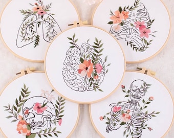Beginner Embroidery Kit, Easy Embroidery Kit For Beginner, cross stitch, Flowers Embroidery kit, Needlepoint kits, Kits DIY embroidery set