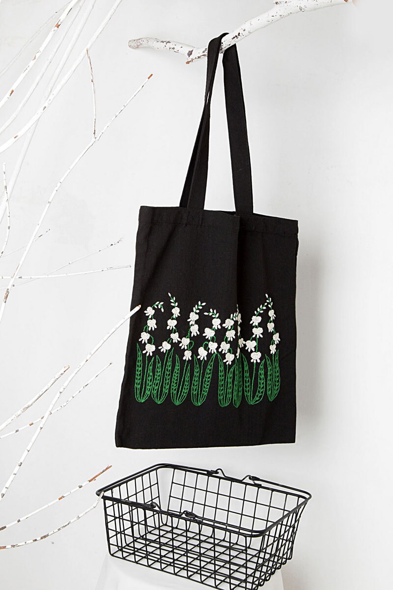 Kit Ricamo Punto Croce Per Borsa Tote - Motivo Albero, Con Cerchio, Filo E Istruzioni - Foto 2