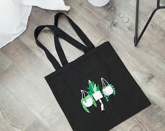 Kit de bordado Bolsa de mano de lona para principiantes, Kit de bordado a mano de plantas florales modernas, Bolsa de bordado DIY, Punto de aguja, Kits Conjunto de bordado DIY