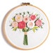 Bouquet Embroidery Kit Beginner, Modern floral Embroidery Kit, Needlepoint Kit, Cross Stitch Kit,Craft Kit, Hand Embroidery, embroidery set 