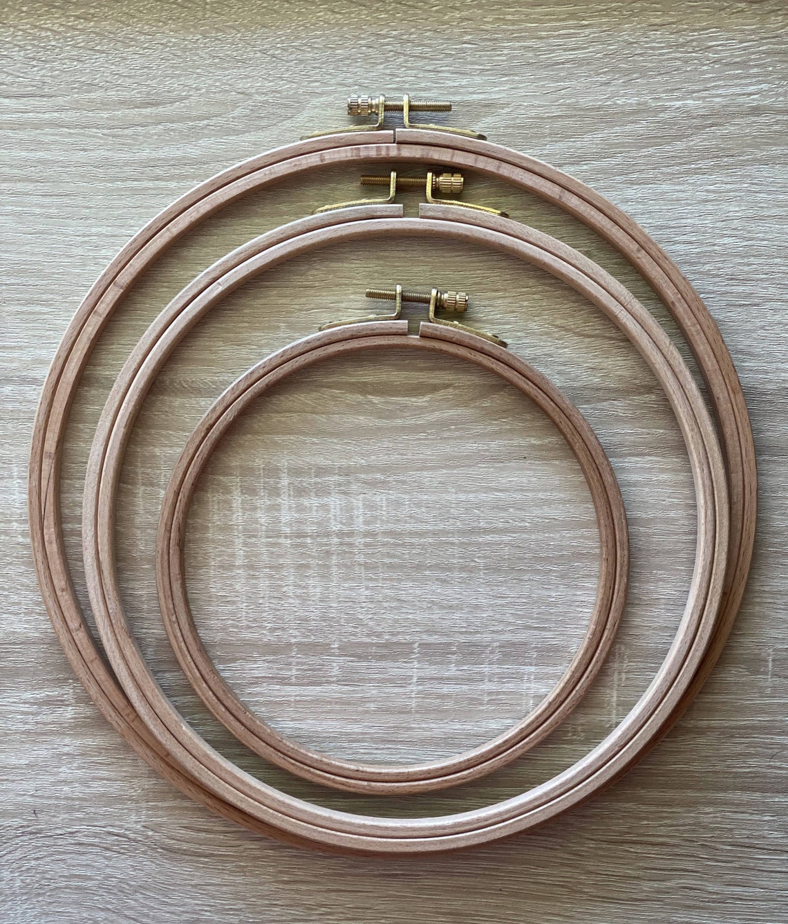 Beechwood Embroidery Hoops Wooden Embroidery Hoop with Brass Etsy
