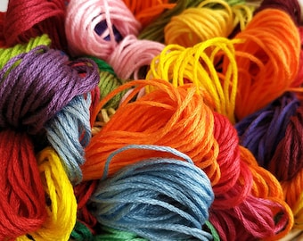 Embroidery Thread Skeins, Ebmroidery floss, cross stitch floss, Bracelets floss, Rainbow color, 24, 50, 150 Skeins