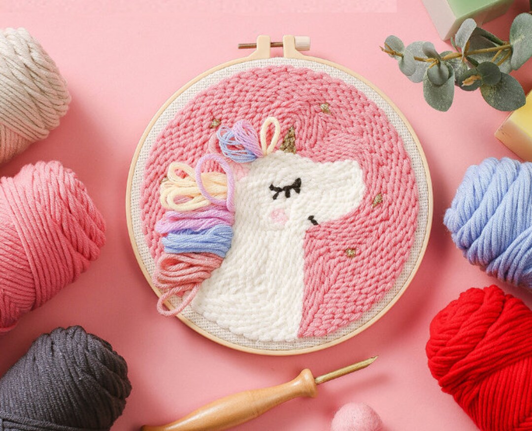 Unicorn Punch Needle Kit for Beginner, Beginner Punch Needle Kit With ...
