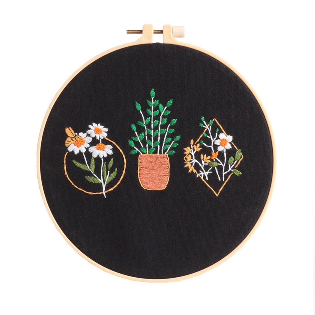 DIY Embroidery Kit Beginner Beginner Embroidery Kit Modern Etsy