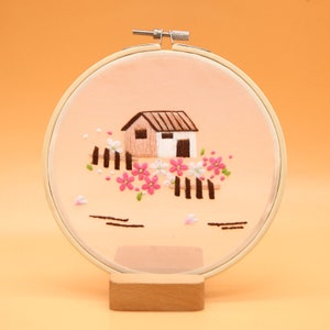 Transparent goldfish Embroidery Kit beginner, Beginner Embroidery kit, Modern embroidery kit cross stitch, Hand Embroidery Kit, Tree house