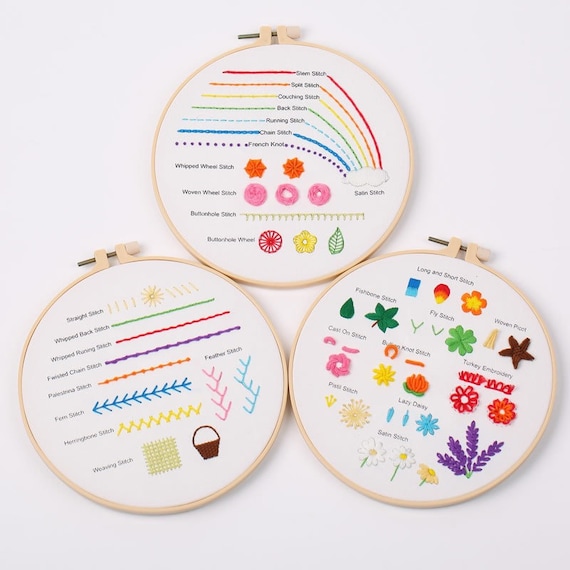 Kids Cute Animal Embroidery kit Beginner | Kids Embroidery | Animal  Embroidery Full Kit with Needlepoint Hoop|Craft Kit for Kids
