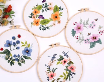 DIY Embroidery Kit beginner, Beginner Embroidery kit, Modern embroidery kit cross stitch, Hand Embroidery Kit, Needlepoint, DIY Craft Kit