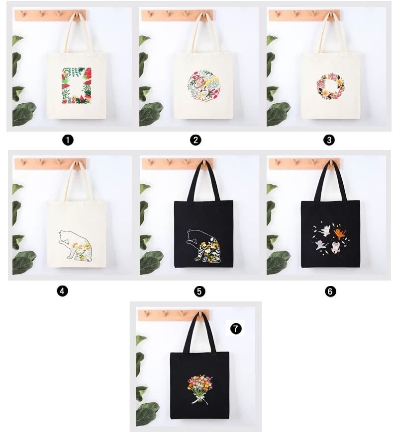 The Botanist’s Tote | Embroidered Botanical Motifs (15 Artisan Hours) main image 1