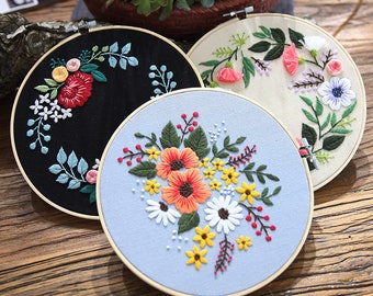 DIY Embroidery Kit beginner, Beginner Embroidery kit, Modern embroidery kit cross stitch, Hand Embroidery Kit, Needlepoint, DIY Craft Kit