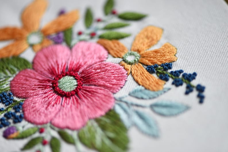 DIY Embroidery Kit Beginner Beginner Embroidery Kit Modern Etsy