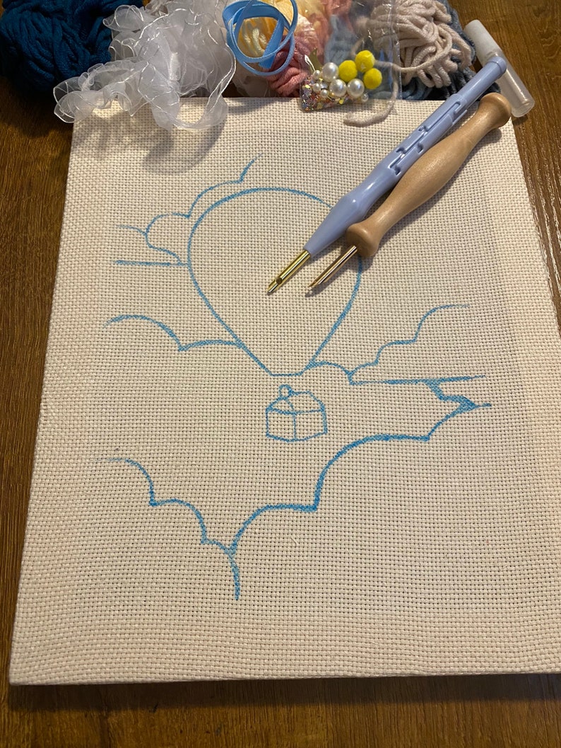 Beginner Punch Needle Kit Adjustable Punch Needle Yarn Etsy