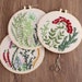 Easy Embroidery Kit Beginner, Modern floral Plant hand Embroidery Kit, Needlepoint Kit, DIY Craft Kit, Crewel embroidery, DIY embroidery set 