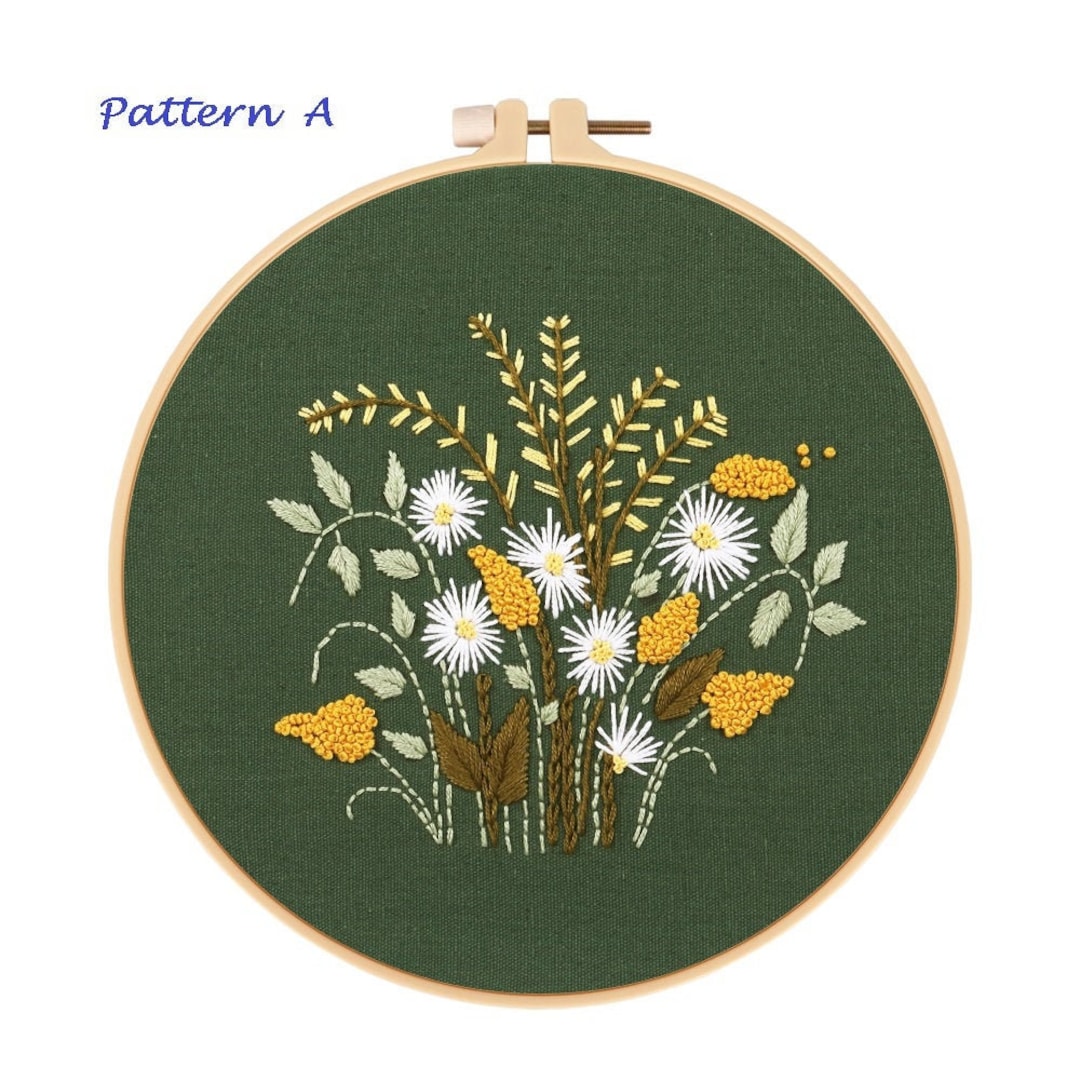 Embroidery Kit for Beginner Floral Beginner Embroidery Kit Etsy