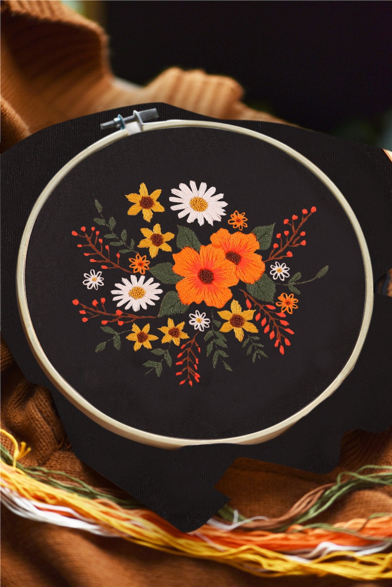 DIY Embroidery Kit Beginner Beginner Embroidery Kit Modern Etsy