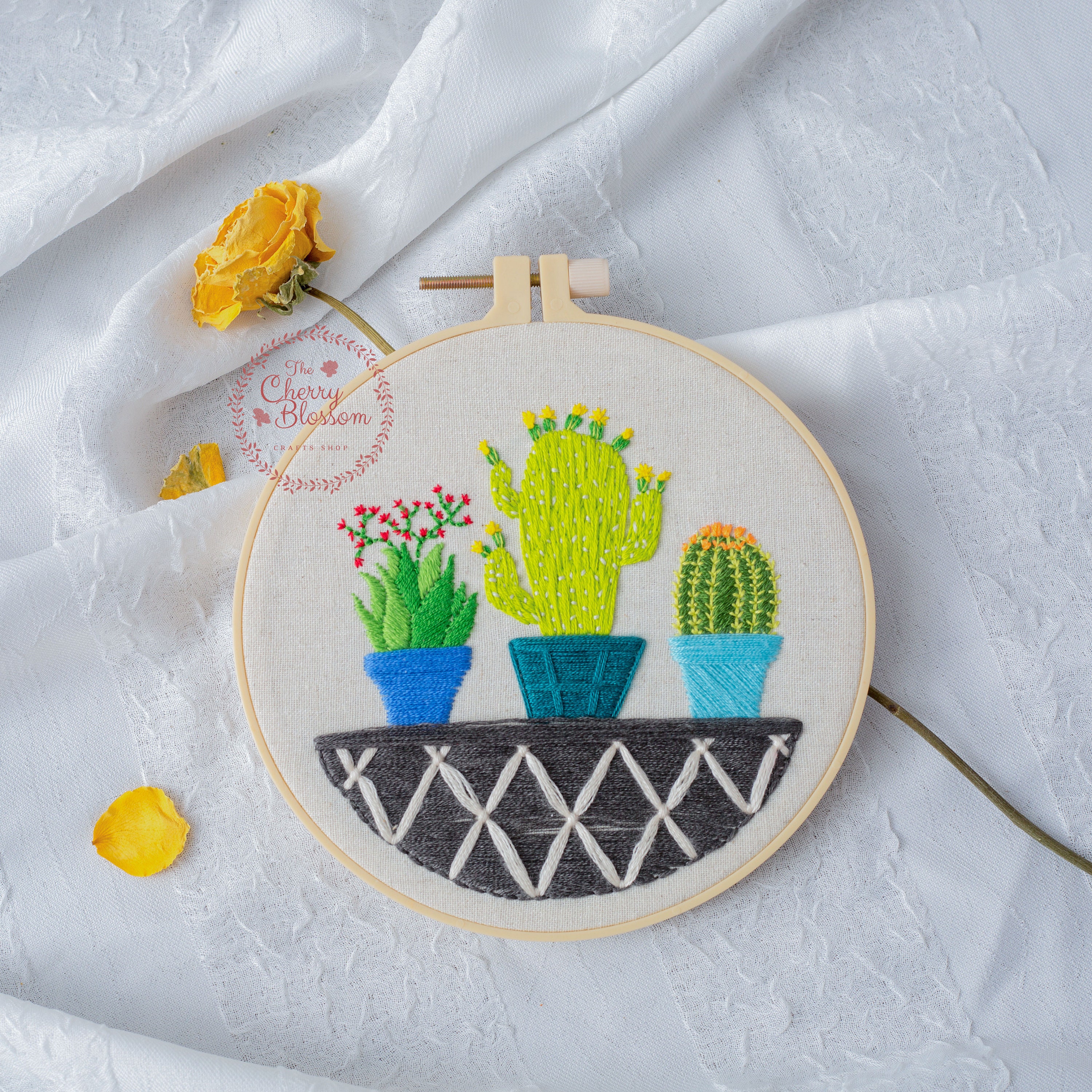 Kits & How To beginner hand Embroidery kit,Full embroidery Kit Hoop