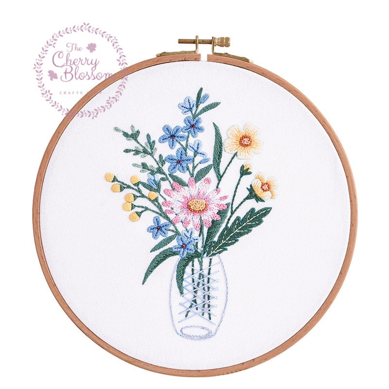 Flower Vase Embroidery Kit