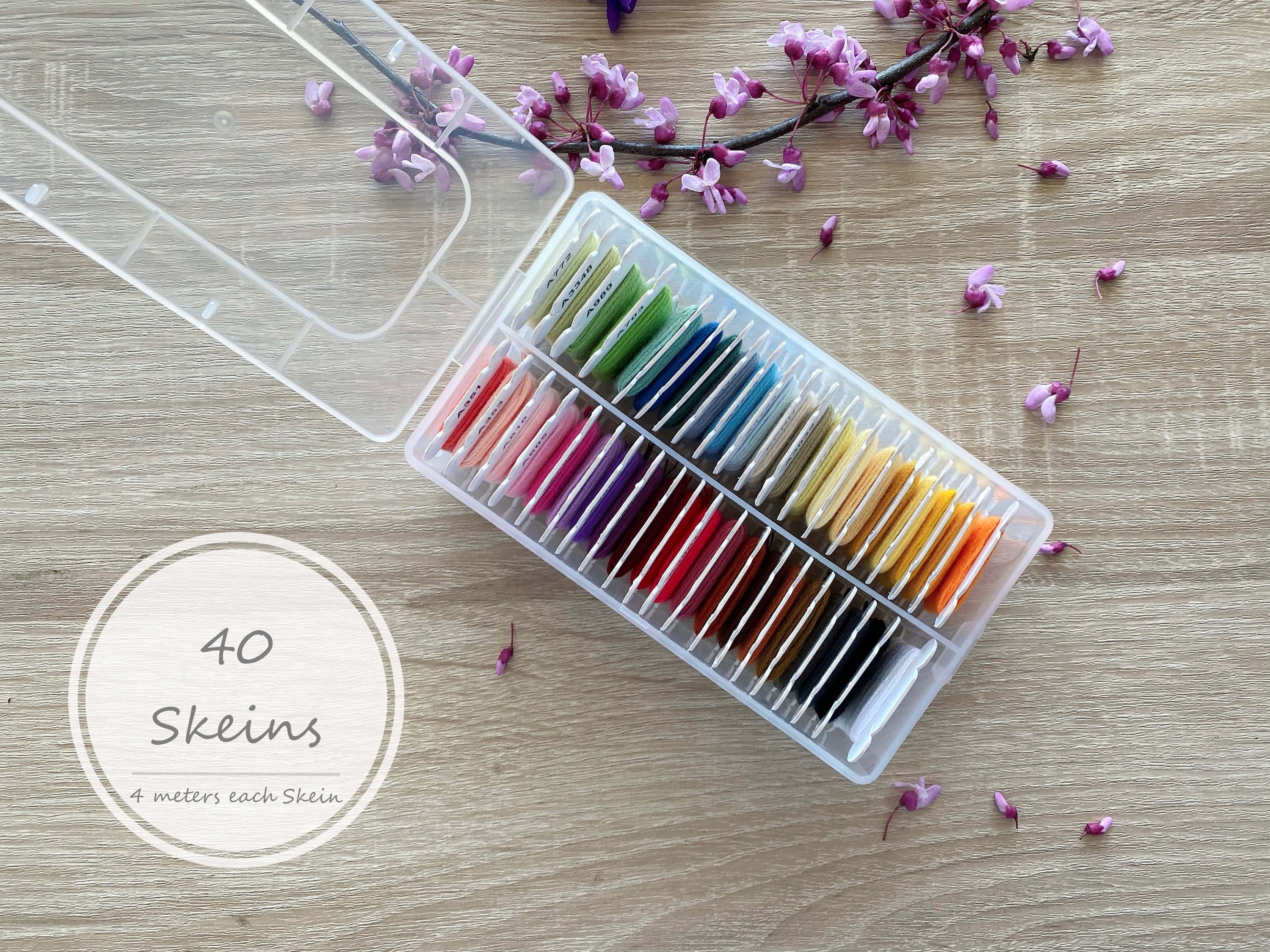 Embroidery Floss for Cross Stitch, Embroidery Thread String Kit, 80 ...