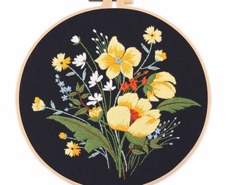 DIY Embroidery Kit beginner, Beginner Embroidery kit, Modern embroidery kit cross stitch, Hand Embroidery Kit, Needlepoint, DIY Craft Kit