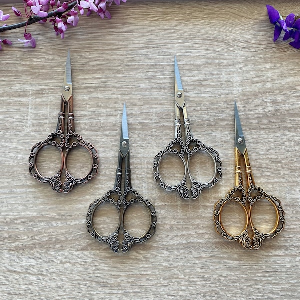 Embroidery Scissors, Cherry Blossom Scissors, Floral Embroidery Scissors, Vintage Style Scissors, Thread Scissors, Stainless Steel Scissors