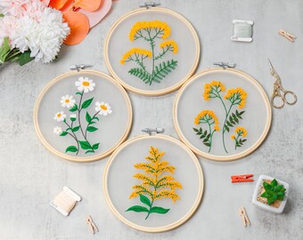 DIY Embroidery Kit beginner, Beginner Embroidery kit, embroidery kit cross stitch, Hand Embroidery kit, Needlepoint, DIY Craft Kit for adult