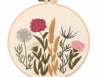 DIY Embroidery Kit beginner, Beginner Embroidery kit, Modern embroidery kit cross stitch, Hand Embroidery Kit, Needlepoint, DIY Craft Kit