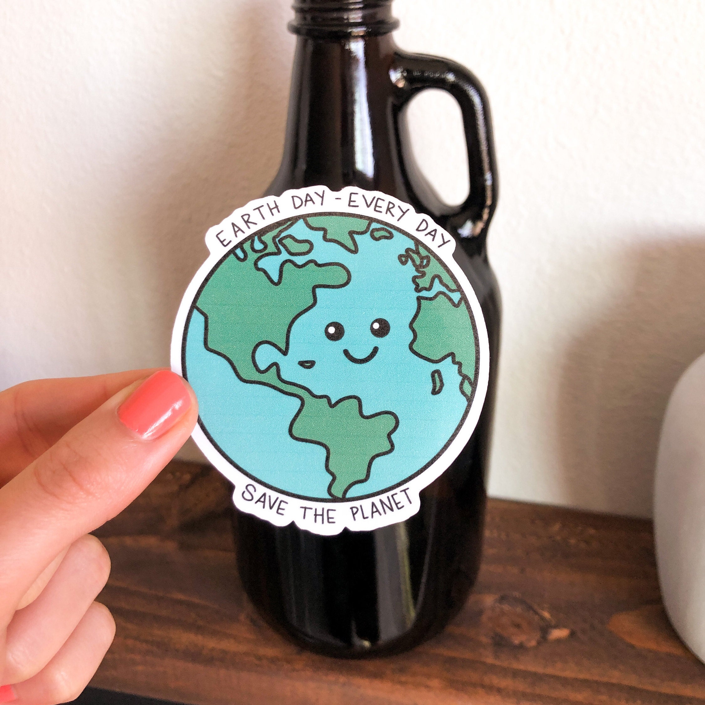 Mother Earth Sticker | Earth day die cut decal | waterproof save the …