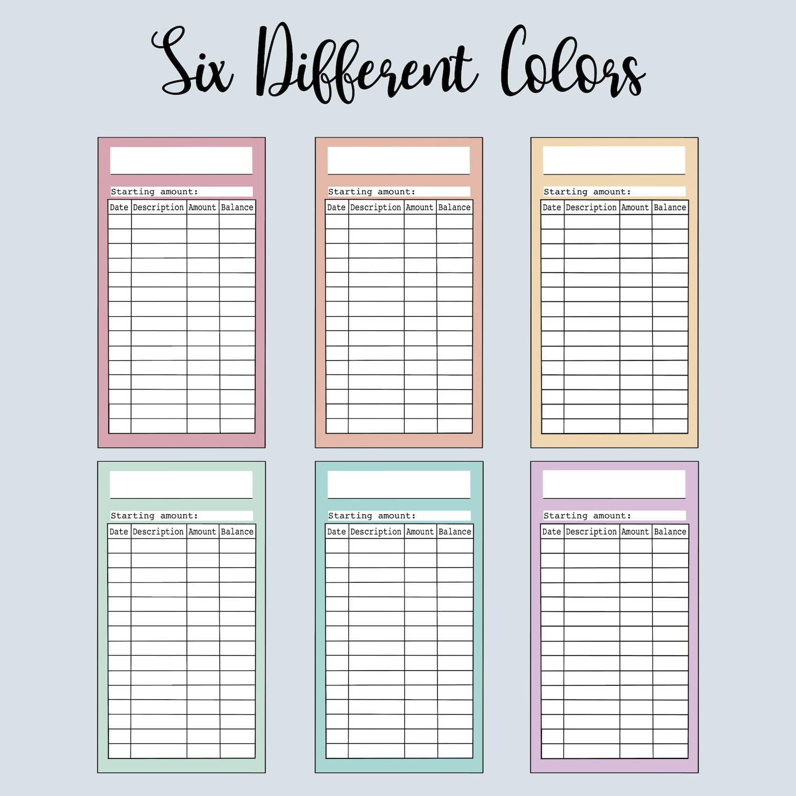 Cash Envelope Tracker Printable Budget Insert Dave Ramsey Etsy