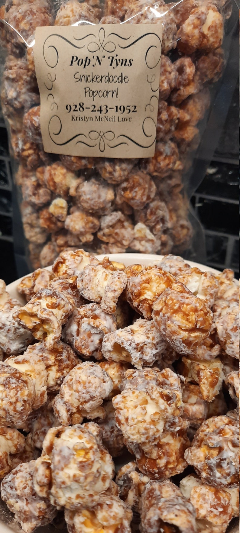 Snickerdoodle Gourmet Popcorn Rich Cinnamon Flavored